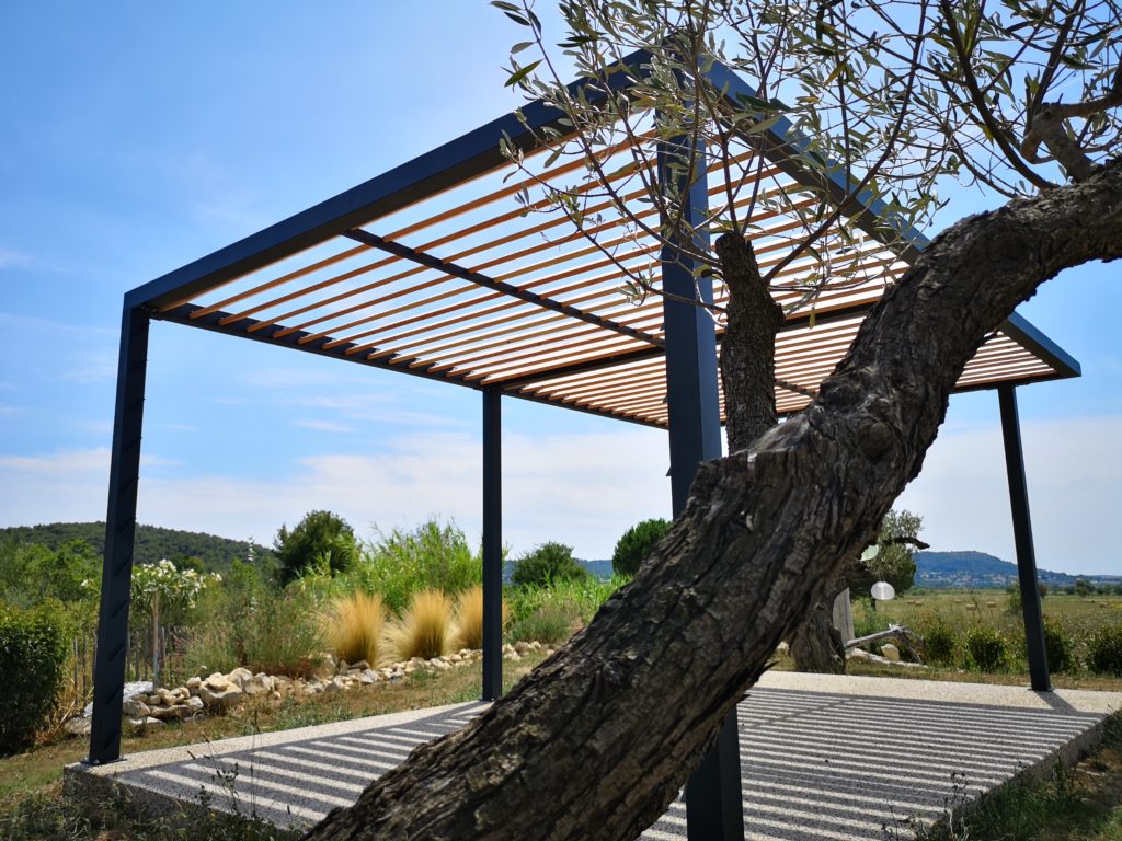 Pergola Acier et Bois - Caveirac (Gard 30)