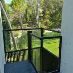 Escalier colimaçon avec claustra aluminium, Montferrier sur Lez, Hérault 34, villa architecte